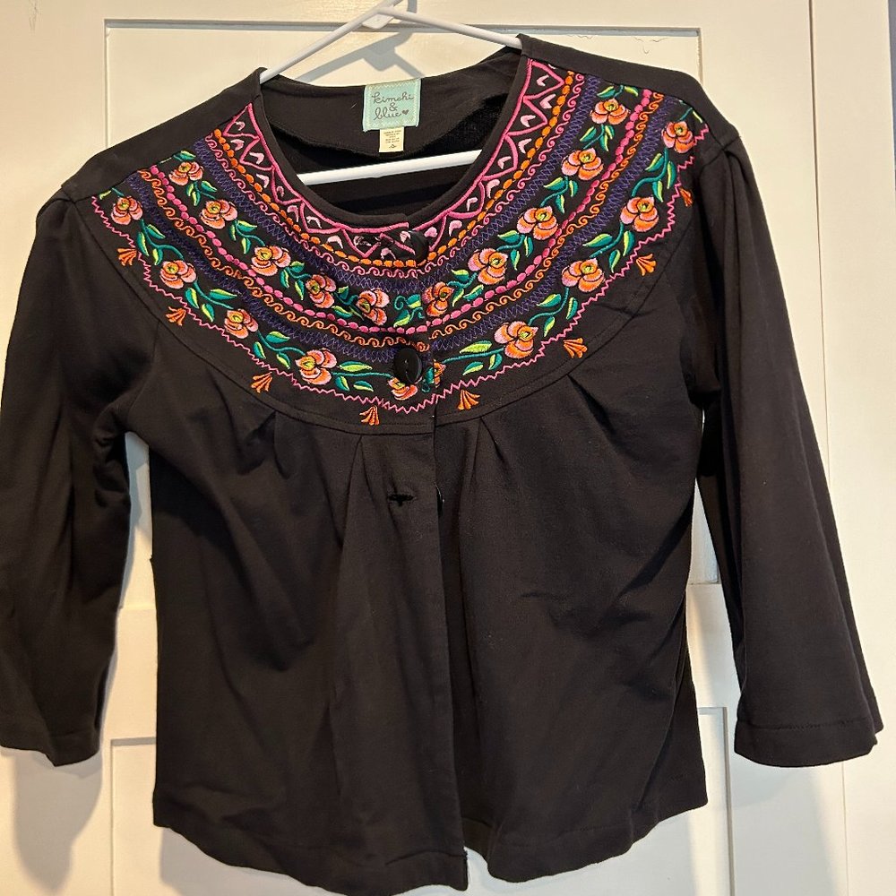 Cropped Kimchi & Blue embroidered cardigan
